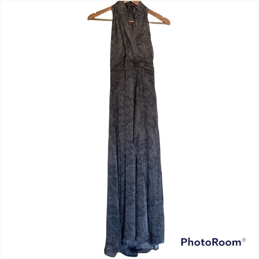 NWT MM Couture By Miss Me Paisley Faux Wrap Tie Back Halter  Dress, Size Medium